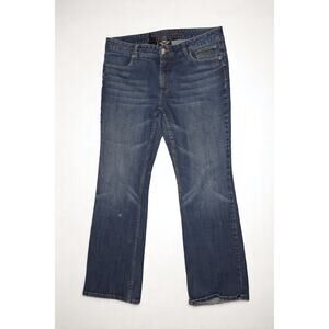 Harley-Davidson Women's Dark Wash Bootcut Jeans - Size 14
